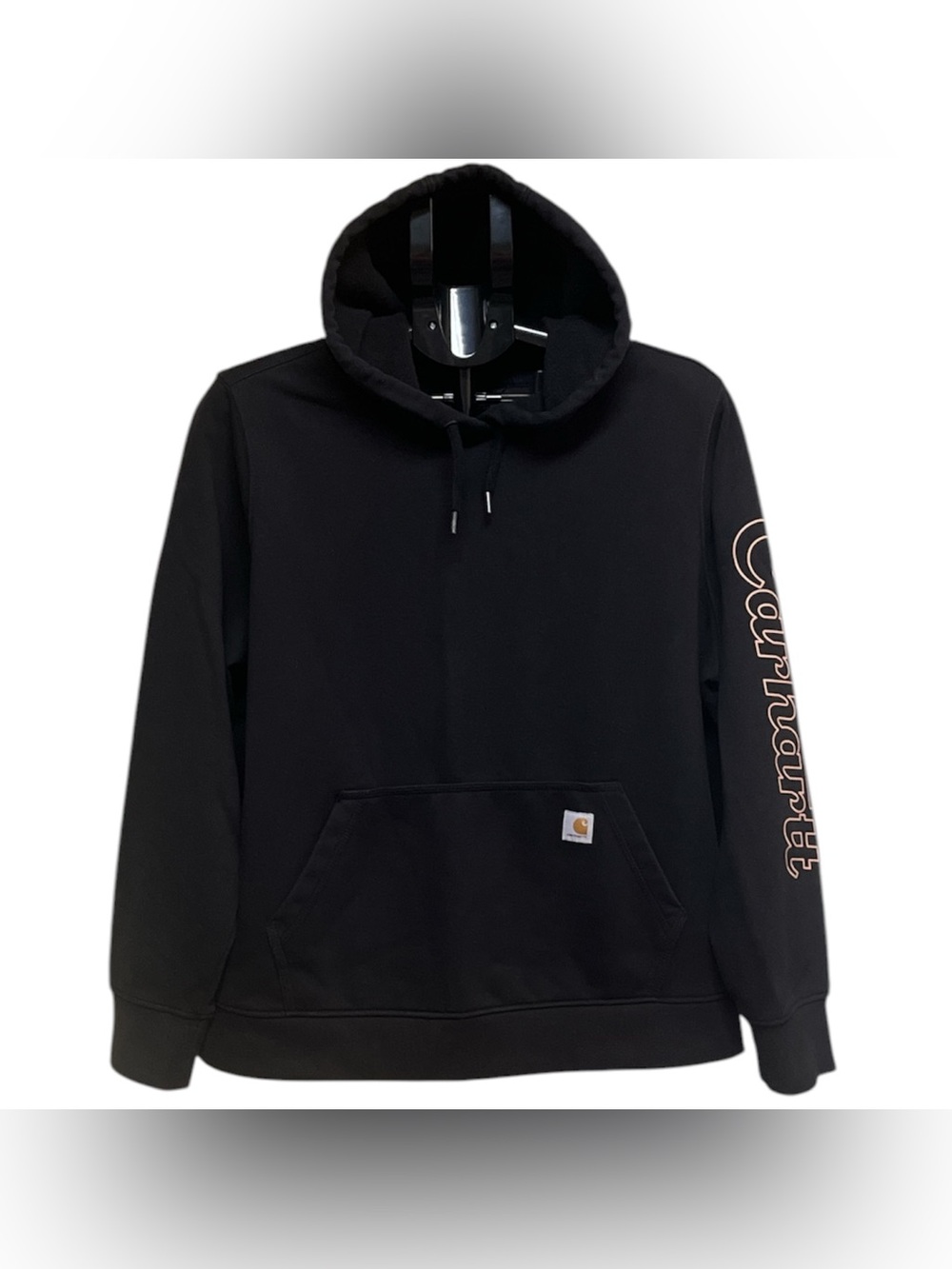 Carhartt Black Hoodie with Sleeve Logo